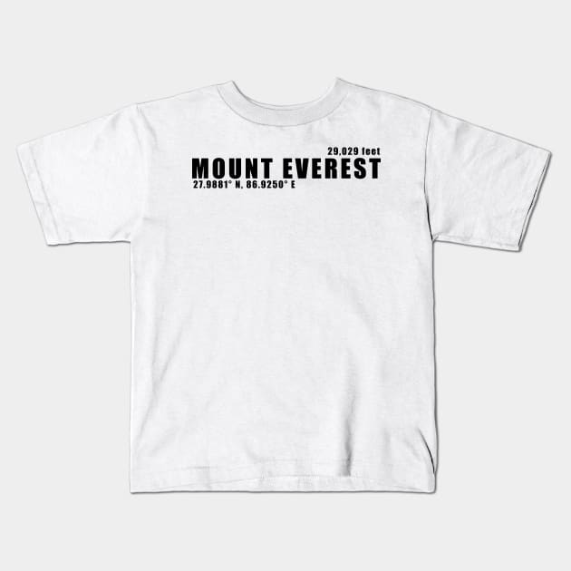 The Roof of the World: Mount Everest Kids T-Shirt by senaru